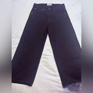 Agolde Wide Leg Flare Jeans in Black